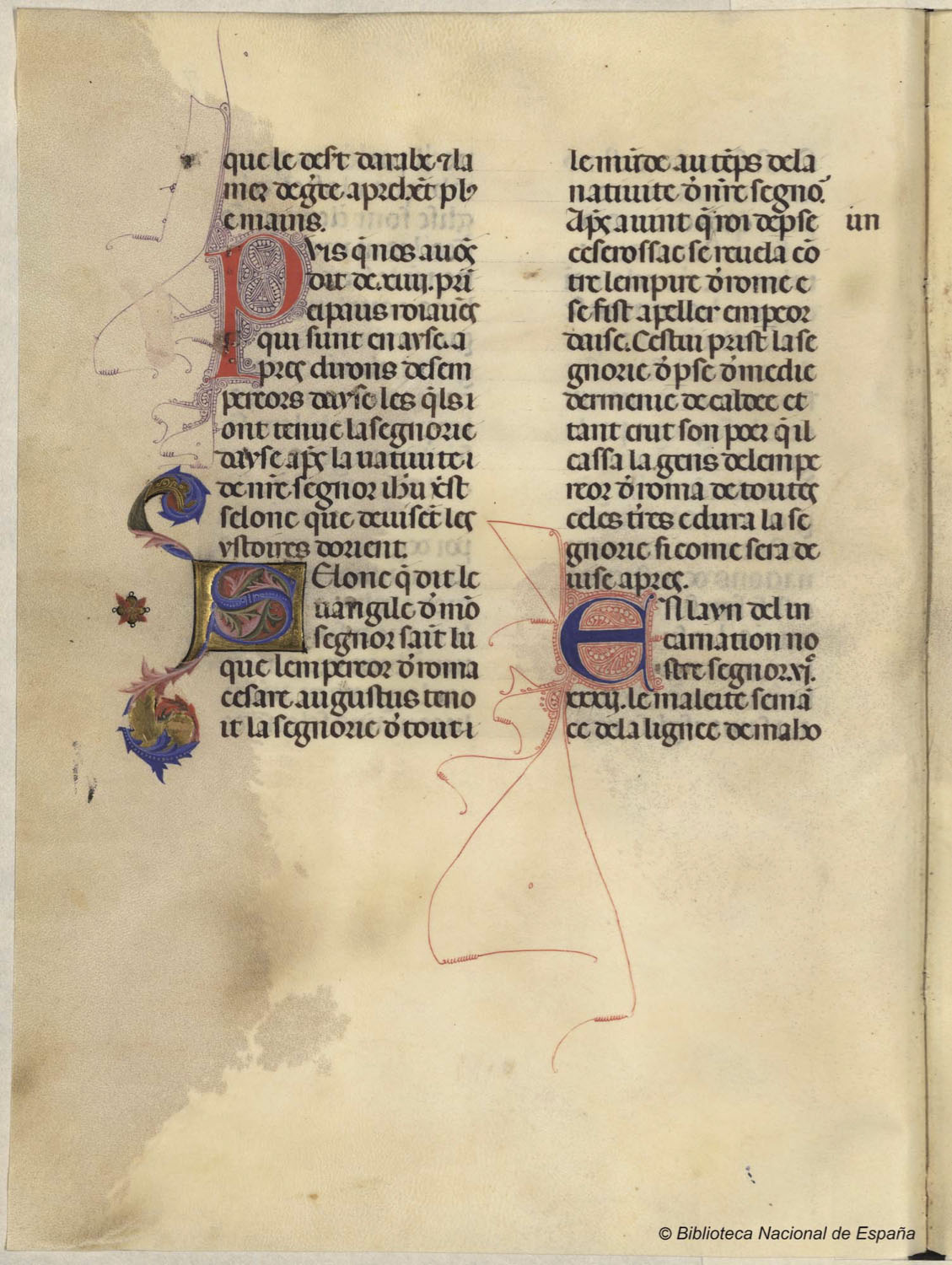 Fig. 8 Haitón de Córico. La Fleur des Histoires, Madrid, BNE, mss/2452, f. 7v, © Biblioteca Nacional de España.